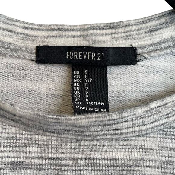 Forever 21 Gray Marled Long Sleeve Mini Sweater Dress Women's Small - Picture 3 of 4